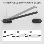 Black Paper Towel Holder Under Cabinet, Self Adhesive or Wall Mounted SUS304 - Image 2