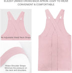 ELEZAY Aprons for Women with Pockets Plus Size Comfort Cross Back No Tie Cotton - Image 2