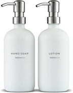 MaisoNovo Soap Dispenser 2-Piece Set | 16.9oz White Bottles by MaisoNovo-TheArtofSustainableLiving