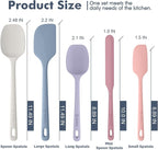 ChefAide 5 Pieces Silicone Spatula Set, Food Grade Rubber Spatula, Upgrade - Image 2