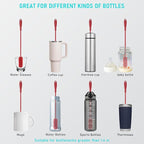 15.7" Silicone Bottle Brush, ddLUCK Water Bottle Cleaner Brush - Image 2