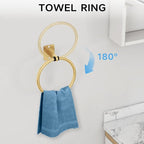 Bathroom Accessories Set, KLJKPA 4 Pieces Gold Bathroom Hardware Set, 24 inch - Image 3
