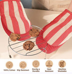 Folkulture Red Oven Mitts - Image 2