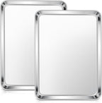E-far Baking Sheets Set of 2, 16” x12” Stainless Steel Cookie Sheets Pans by E-far