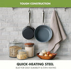 GreenPan Swift Healthy Ceramic Nonstick, 1QT and 2QT Saucepan Set, Stainless - Image 4