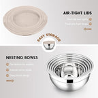E-far Stainless Steel Mixing Bowls - Image 4