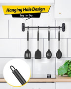 Pack of 4 Silicone Cooking Utensils Set, Non Stick Large Solid Spatulas - Image 6