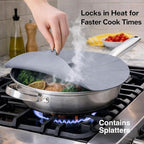 HIC Kitchen Cooking and Storage Lids, High-Heat Silicone - Image 2