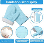 Oven Mitts and Pot Holders 4 pcs Set, High Heat Resistant 500 Degree Extra - Image 3