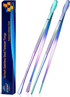 JETKONG 2 Pcs 16-Inch Stainless Steel Fine Tongs Extra Long Chopstick Tongs by JETKONG
