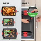 NutriChef 3-Piece Cookie Sheets - Image 2