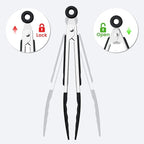 7-Inch Silicone Tongs Pack of 6, Small Stainless Steel Tongs - Image 3