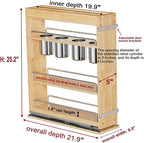OCG 5" Pull-Out Solid Wood Storage Organizer - Image 3