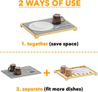 SpaceAid Stone Drying Mat for Kitchen Counter, Bamboo Rack Dish Pad, Instant - Image 5