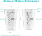 XUXU 100pcs 8oz Graduated Clear Plastic Measuring Cups - Image 4