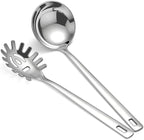 Berglander Kitchen Ladle Spoon and Spaghetti Spoon Set 2 pieces, Pasta Spoon by Berglander