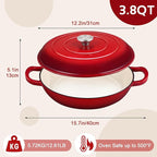 Overmont Enameled Cast Iron Dutch Oven - Image 4