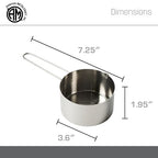American Metalcraft MCW125 Stainless Steel Measuring Cup, Wire Handle, 1 - Image 4