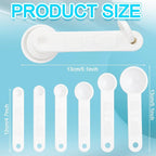 Frienda 20 Pieces White Plastic Measuring Cup Spoons - Image 2