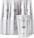 Clear Plastic Measuring Cups, 8oz Graduated Disposable and Reusable Mixing Cups by Mtgluk