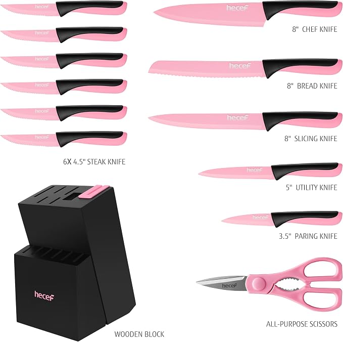 hecef 13 Pieces Kitchen Knife Set - Image 6