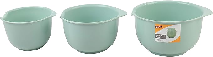 Glad Mixing Bowls with Pour Spout, BPA Free, Dishwasher Safe Plastic | Kitchen - Image 5