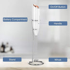 SIMPLETASTE Milk Frother Handheld Electric Foam Maker, Drink Mixer - Image 6