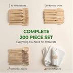Pre Rolled Napkin and Bamboo Cutlery Set - Image 5