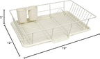 Sweet Home Collection Metal, Plasic 3 Piece Dish Drainer Rack Set - Image 2