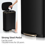 KdbK 13 Gallon Trash Can with Lid, 50L Fingerprint Proof Stainless Steel - Image 4