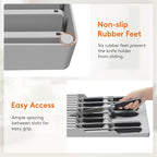 Lifewit Magnetic Drawer Knife Organizers Insert, Kitchen Plastic In Drawer - Image 6