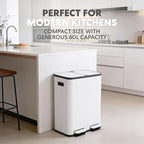 Simpli-Magic 60 Liter / 16 Gallon Rectangular Hands-Free Dual Compartment - Image 6