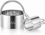 Biscuit Cutter Set with Handle, 3 Piece Stainless Steel Round Cookie Cutter Tool by Vosturdy