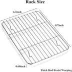 Wildone Baking Sheet with Rack Set, Stainless Steel Cookie Pan baking Tray with - Image 5