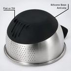 Rice Washing Bowl with Strainer Quinoa Washer Bowl, Stainless Steel Side - Image 5