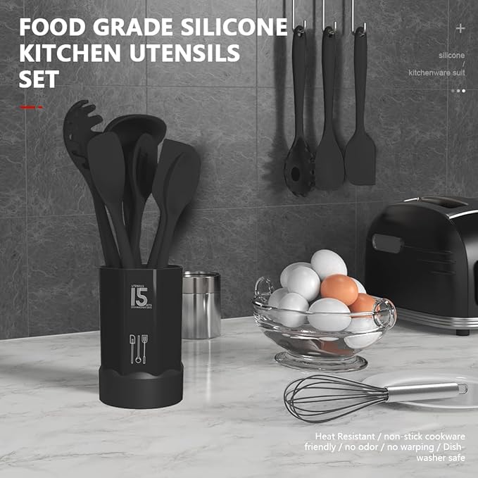 AOTHOD Silicone Cooking Utensils Set - Image 2