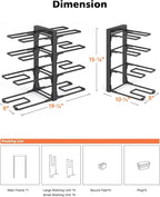 MUDEELA 8-Tier Pots and Pans Organizer under Cabinet, 15.83" Height Heavy Duty - Image 3