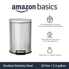 Amazon Basics Round Cylindrical Trash Can - Image 2