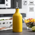 Sweejar Ceramic Olive Oil Dispenser Bottle, Opaque Oil Cruet Protects to Reduce - Image 2