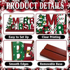 3 Pcs Christmas Table Decorations, Wooden Christmas Decor Indoor - Image 4