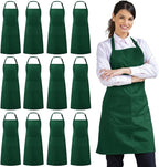 Syntus 12 Pack Bib Apron, Unisex Aprons Adjustable Waterdrop Resistant by Syntus