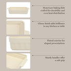 Martha Stewart Broadbrook Ceramic Bakeware, 13x9 Inch Rectangular Baking Dish - Image 4