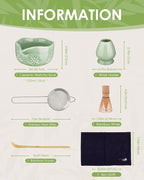 Matcha Whisk Set, Ceramic Matcha Bowl, Bamboo Whisk, Tea Towel - Image 6