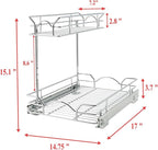 OCG Under Sink Cabinet Organizer Two Tier Pull Out Shelf, Under Sink Sliding - Image 2