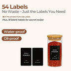 ComSaf Spice Jars with Label 4oz 16 Pack, Glass Spice Jars with Bamboo Lid - Image 6
