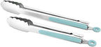Premium 304 Stainless Steel Tongs Set – 12" Grill Tongs & 9" Cooking Tongs by ALLWIN-HOUSEWARE