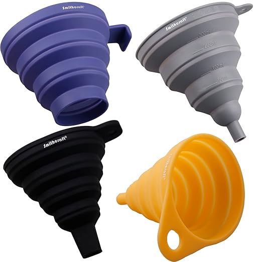 Funnel Set 4, Silicone Funnels for Kitchen, Collapsible Funnels for Water Bottle - Image 2