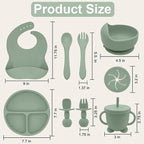 Silicone Baby Feeding Set | Baby Led Weaning Supplies Includes Suction Bowls - Image 6
