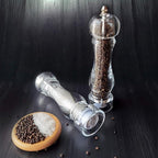 salt and pepper grinder mill set refillable large, the best transparent acrylic - Image 2