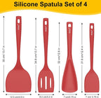 Beijiyi Silicone Spatula Set of 4, 600°F Heat Resistant, BPA Free Kitchen - Image 2